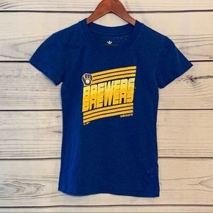 Adidas Milwaukee Brewers Burnout Tee Shirt